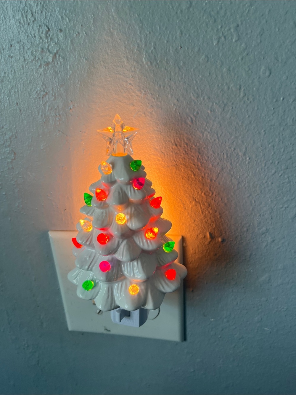 Ceramic Christmas Tree Night Light